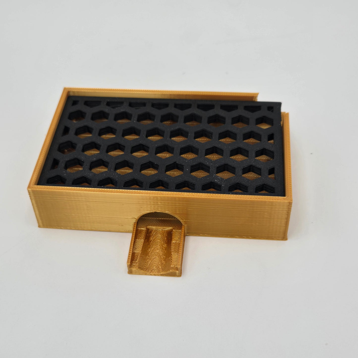Mini Soap Holder w/ Spout 3D Printed Black & Gold Decor Gift Decoration Lakeland3D