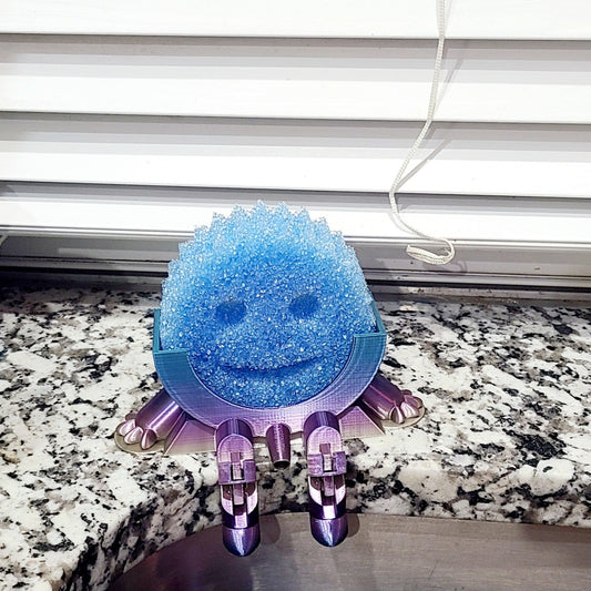 *Choose Color* 3D Printed Sponge Daddy Holder Kitchen Organization Smiley Face