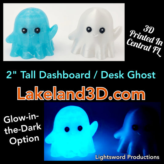 3D Dashboard / Desk Ghost — Choose Your Color Halloween | Lakeland 3D