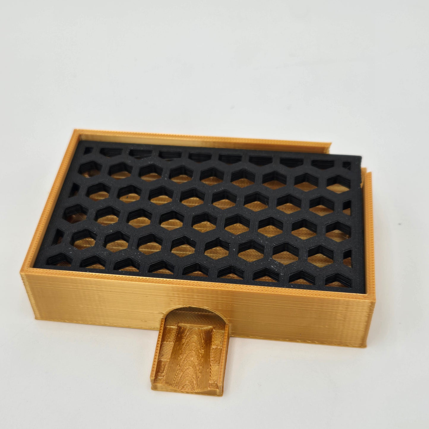Mini Soap Holder w/ Spout 3D Printed Black & Gold Decor Gift Decoration Lakeland3D