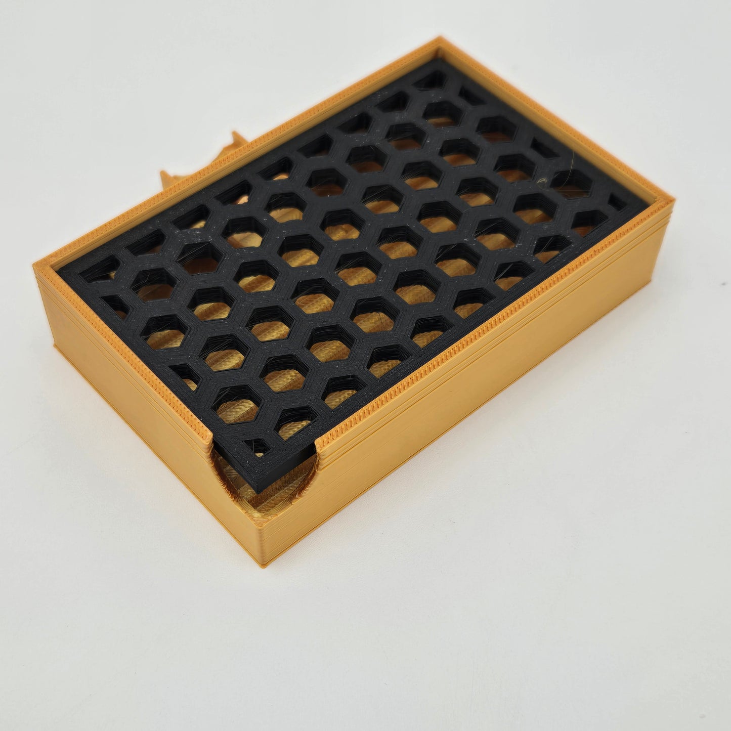 Mini Soap Holder w/ Spout 3D Printed Black & Gold Decor Gift Decoration Lakeland3D