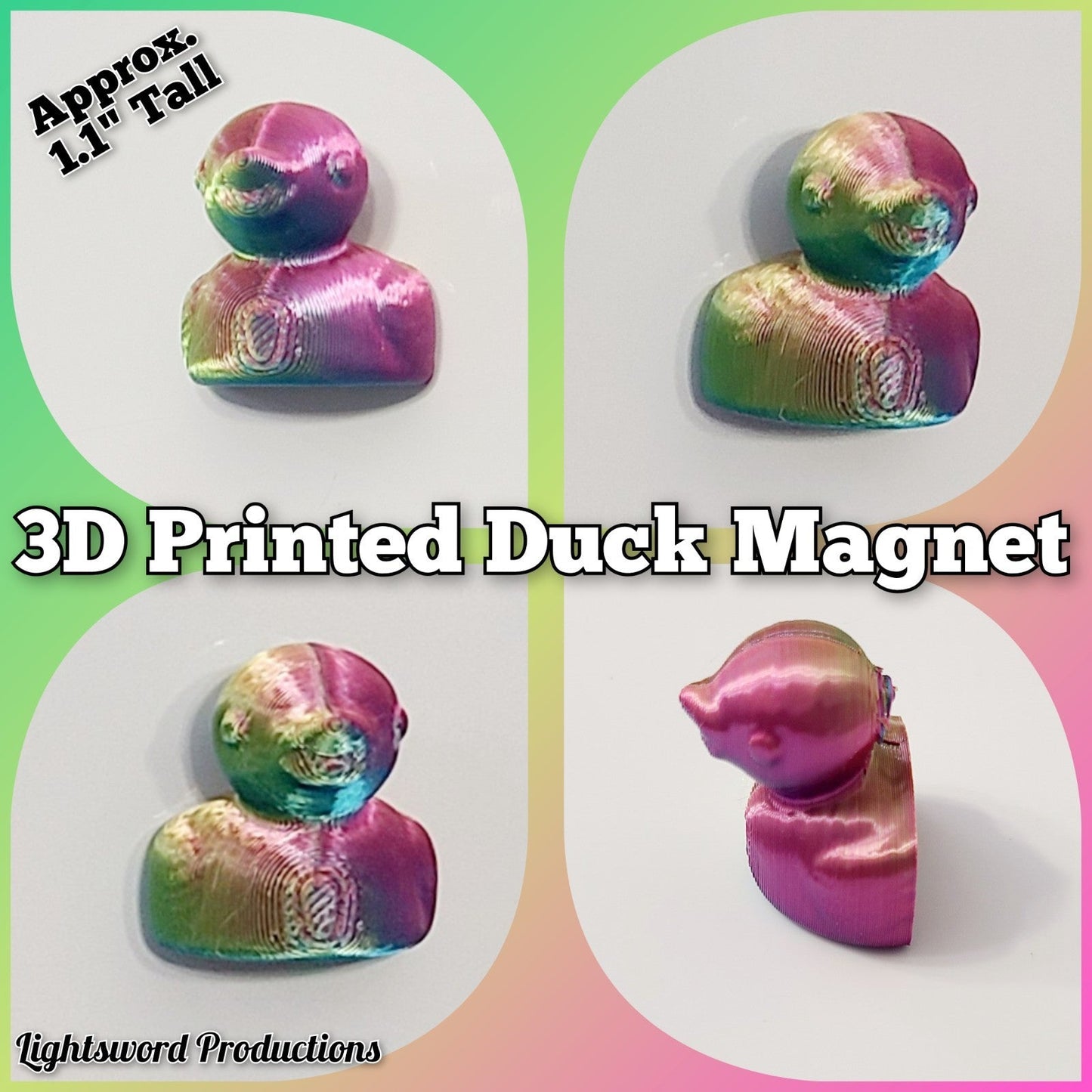 3D Printed 1" MAGNET Duck Multicolored JEEP Duckies Toy Gift Decoration Cruise