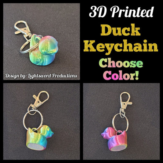 3D Printed Duck KEYCHAIN Multicolored JEEP Duckies Toy Gift Decoration Cruise