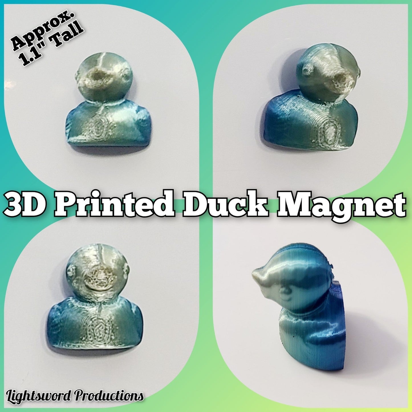 3D Printed 1" MAGNET Duck Multicolored JEEP Duckies Toy Gift Decoration Cruise