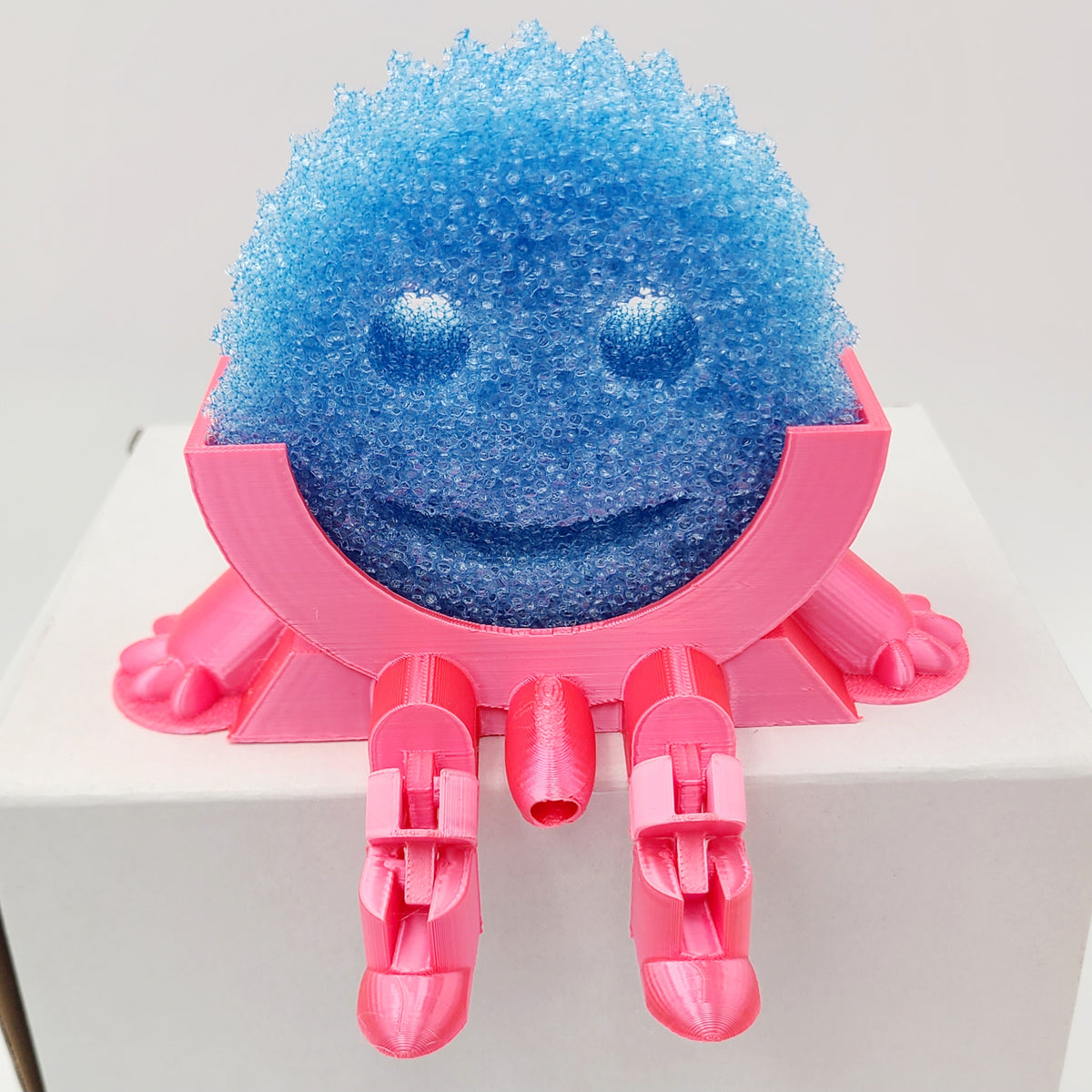 *Choose Color* 3D Printed Sponge Daddy Holder Kitchen Organization Smiley Face